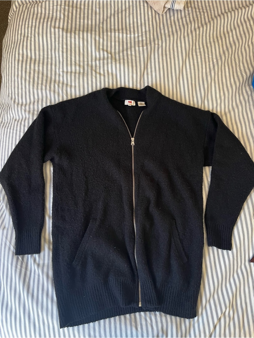 Levi’s Black Full-Zip Knit Sweater- M